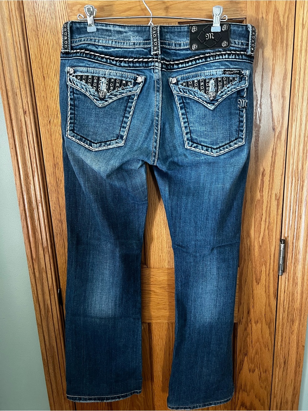Miss Me Medium Blue Embellished Back Pocket Bootcut Jeans